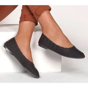 SKECHERS Cleo Bewitch Memory Foam Stretch Knit Ballet Flats‎ Black Sz 8.5